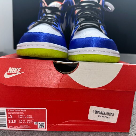 Nike Dunk High Blue Satin W Size 12 Womens/10.5 Mens DV2185-100 NIB - Picture 8 of 12